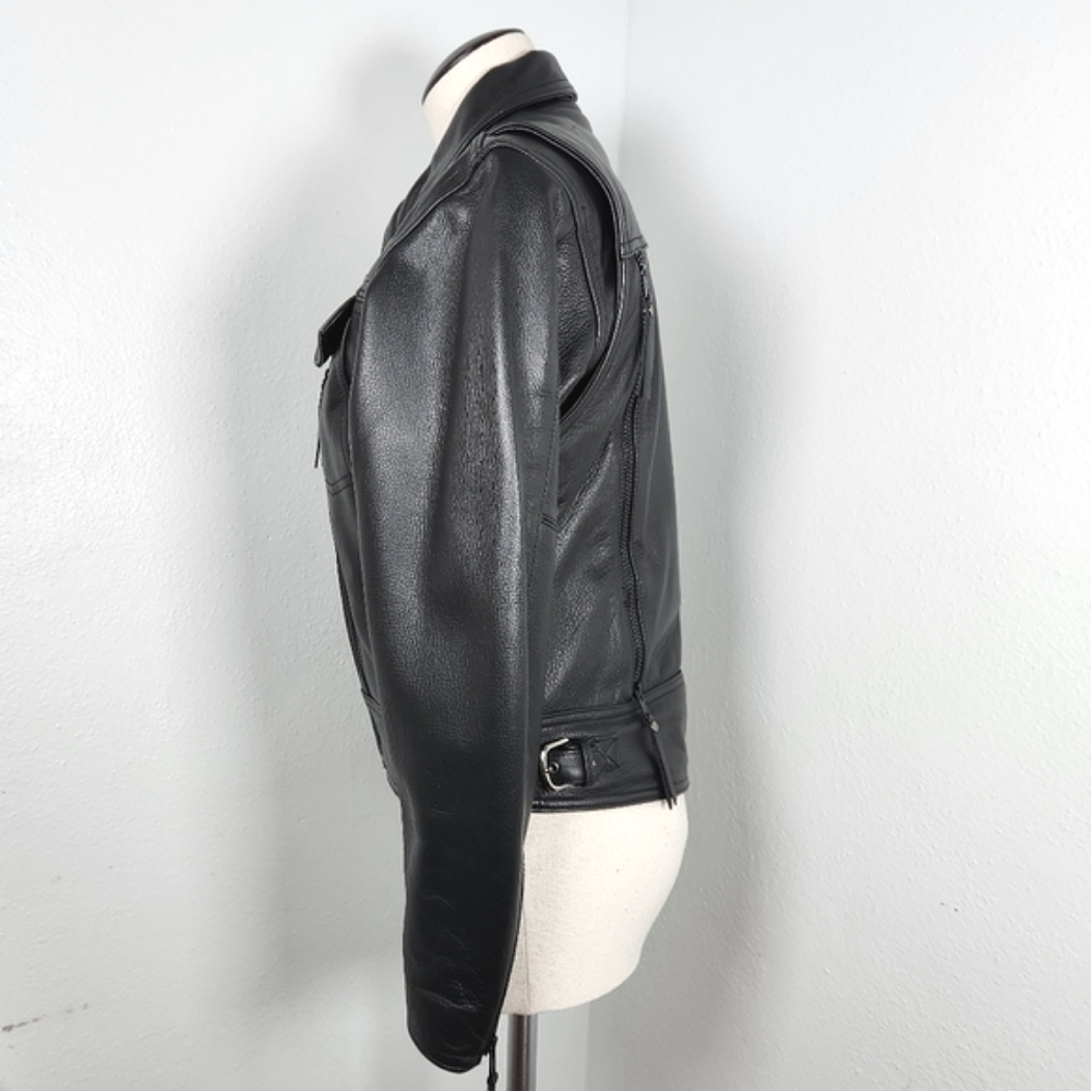 Harley Davidson Women's Black Leather Jacket XS - Picture 3 of 16